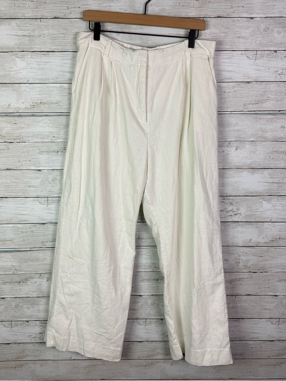 Abercrombie & Fitch Linen Blend Pants White Size Large